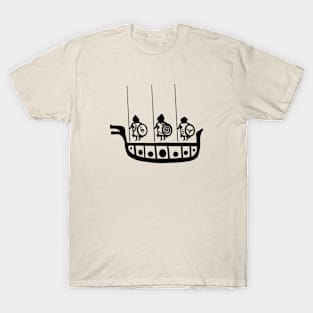 Warriors with Weapons inside a Battleship T-Shirt